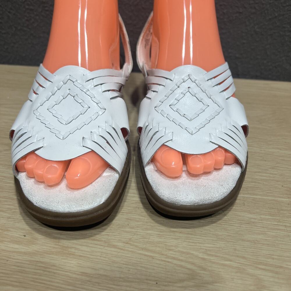 Dr Scholl’s Leather Slingback Woven Sandals Comfort Slip On Women Size 8.5M - Picture 8 of 11